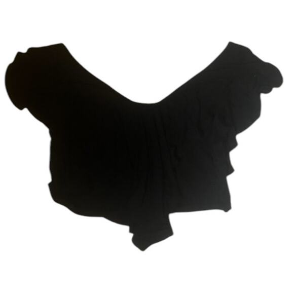 Y2K Toto Collection Black Crop Top Womens 3X Plus Size Cropped Asymmetrical - Picture 2 of 7